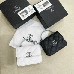 Túi Chanel Mini Quai Kiềng Màu Trắng Đen Fullbox